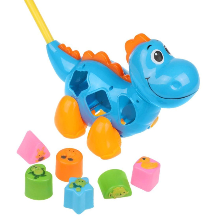 Каталка-игрушка Наша Игрушка с ручкой Динозаврик M8823