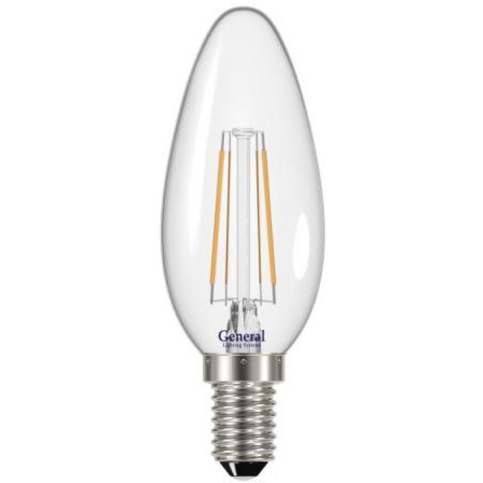 Светильник General Лампа LED филамент 7W E14 4500 свеча 10 шт.