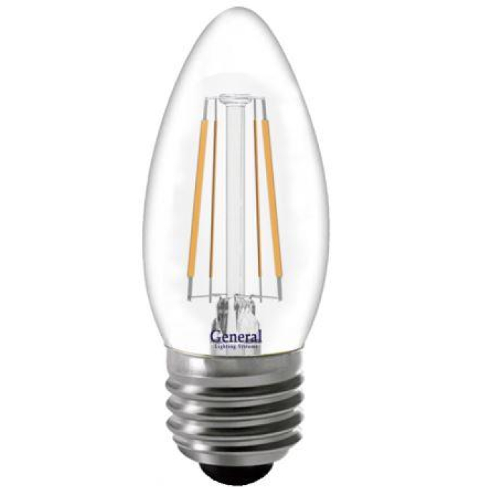 Светильник General Лампа LED филамент 7W E27 2700 свеча 10 шт.