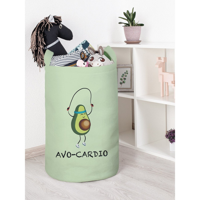 

JoyArty Корзина для игрушек Спортивный авокадо 40x60 см, Корзина для игрушек Спортивный авокадо 40x60 см