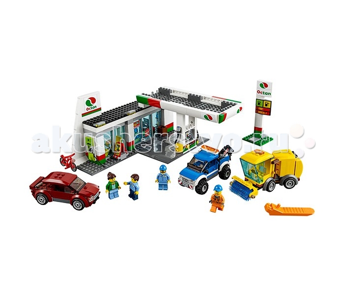 Конструктор Lego Город Станция технического обслуживанияГород Станция технического обслуживания Конструктор Lego Город Станция технического обслуживанияГород Станция технического обслуживанияLego City Город Станция технического обслуживания состоит из 515 деталей, в комплект входят 4 мини-фигурки. Стань настоящим автомехаником с конструктором Лего! Сперва помести машину на подъемник и проведи ремонт, затем отправь ее на мойку! Надоело ремонтировать машины? Тогда перестрой станцию в заправочную! Помоги ожидающим машинам продолжить путь, заправь их, а затем с помощью эвакуатора отвези разбитую машину и отремонтируй ее! С этим набором ты можешь не ограничивать себя и самостоятельно решить, что построить и что делать с машинами! В набор входят 4 мини-фигурки 3 машины Станцию технического обслуживания можно перестроить в заправочную станцию<br>