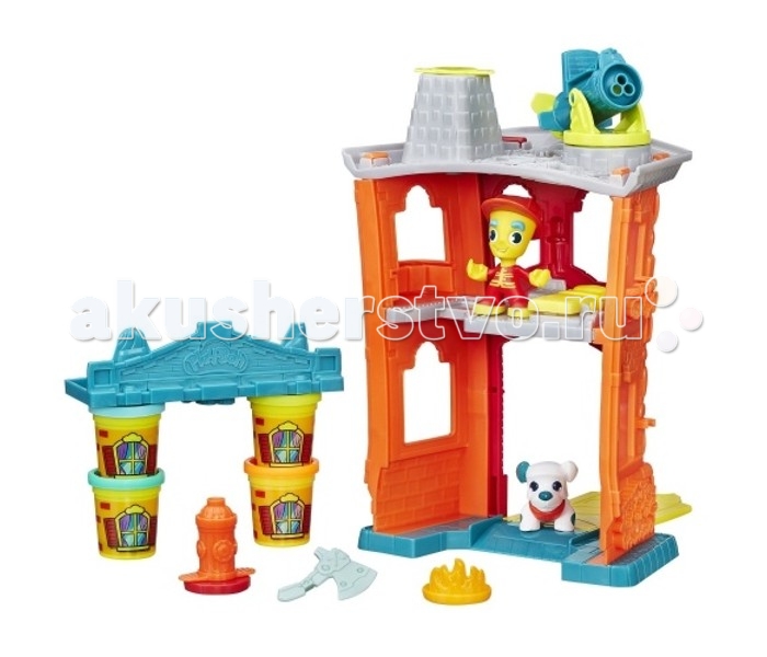 

Play-Doh Игровой набор Город Пожарная станция, Игровой набор Город Пожарная станция