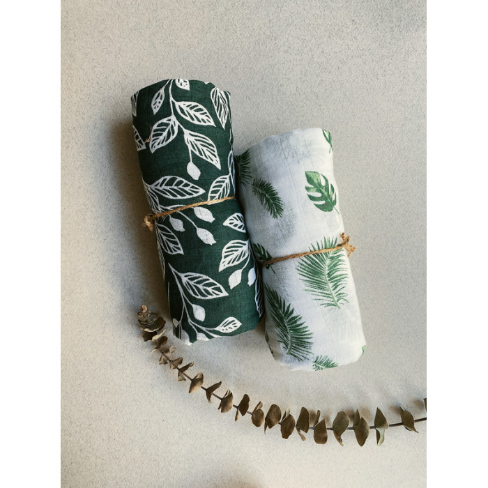 

Пеленка Chuckle.kids муслиновая Leaves/Fern 120х120 2 шт., муслиновая Leaves/Fern 120х120 2 шт.