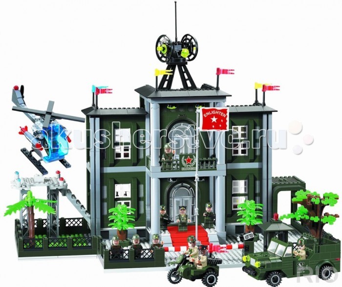 Конструктор Enlighten Brick Штаб 825 (1048 элементов)Штаб 825 (1048 элементов) Конструктор Enlighten Brick Штаб 825 (1048 элементов)Штаб 825 (1048 элементов)Конструктор Enlighten Brick Штаб 825 (1048 элементов). Конструктор - отличная игрушка для детей любого возраста. Он учит быть усидчивым и концентрироваться на достижение цели, развивает пространственное и логическое мышление, дает ребенку возможность анализировать и проявить творческий подход. Дети любят все делать самостоятельно, так они познают мир, поэтому играть игрушкой, которую они собрали своими руками, особенно приятно. Яркие элементы придутся по вкусу вашему ребенку. В наборе 1048 деталей.<br>