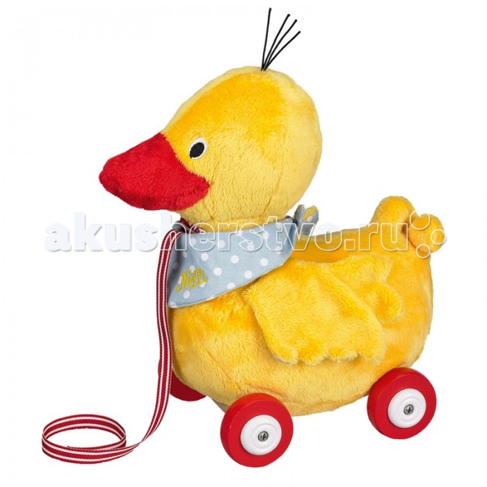Каталка-игрушка Spiegelburg Утенок Ente Nelli 25508Утенок Ente Nelli 25508 Каталка-игрушка Spiegelburg Утенок Ente Nelli 25508Утенок Ente Nelli 25508Spiegelburg Утенок каталка Ente Nelli. Утенок каталка Ente Nelli станет отличным подарком малышам. Каталка сделана в виде желтого утенка на деревянном основании с колесиками и удобным поводком, за который дети смогут катать игрушку за собой. Утенок набит мягким материалом и обшит тканью, поэтому он абсолютно безопасен. Немецкая компания Spiegelburg специализируется на детских товарах уже более 20 лет, это гарантирует высочайшее качество продукции и соответствие европейским стандартам.<br>