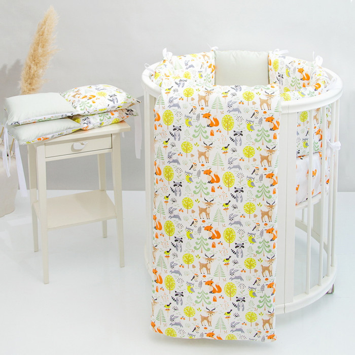 Комплект в кроватку Pituso поплин универсальный Лесная сказка (6 предметов)