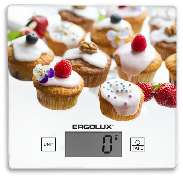 Ergolux Весы кухонные ELX-SK01-С33 Кексы и ягоды