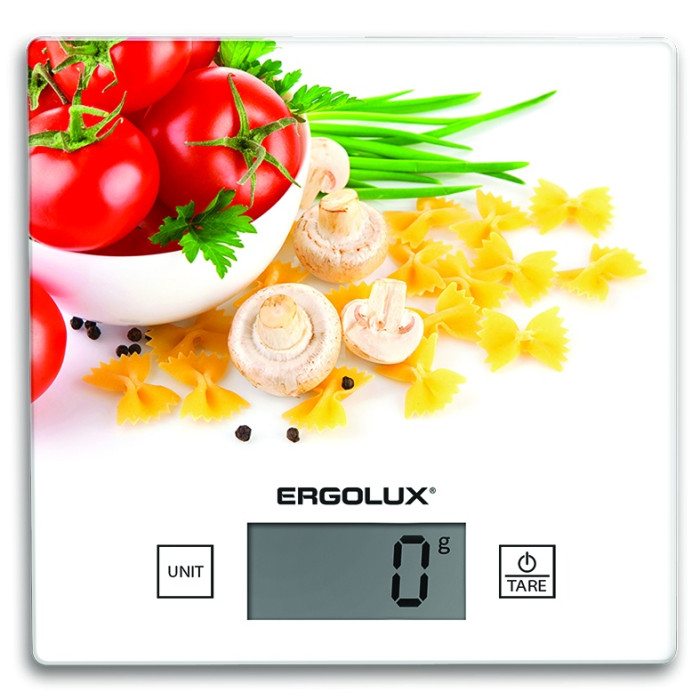 Ergolux Весы кухонные ELX-SK01-С36 Паста, томаты и грибы