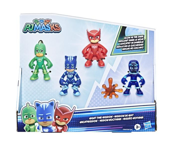 фото Герои в масках (pj masks) набор игровой герои против злодеев ночь