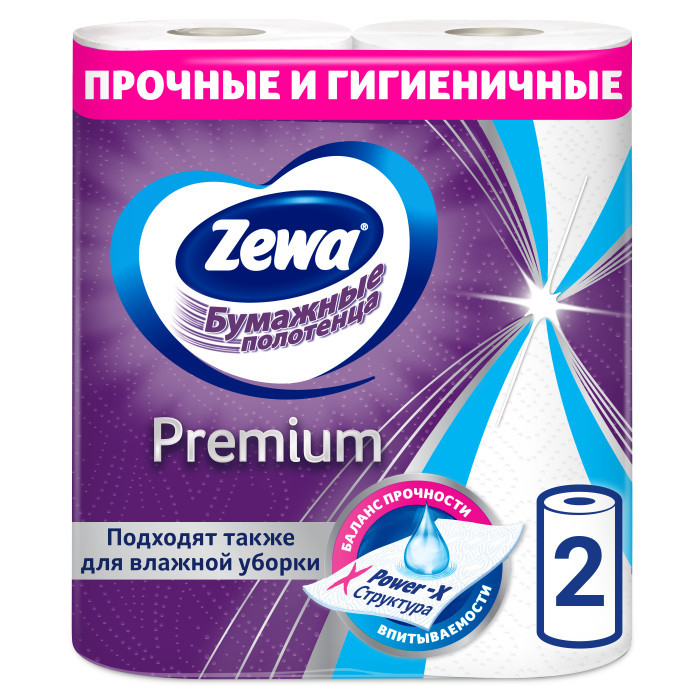 

Zewa Бумажные полотенца Premium 2 шт. 4 упаковки, Бумажные полотенца Premium 2 шт. 4 упаковки