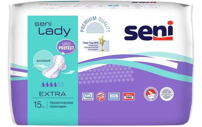 Seni Урологические прокладки Lady Extra 15 шт. 4 упаковки