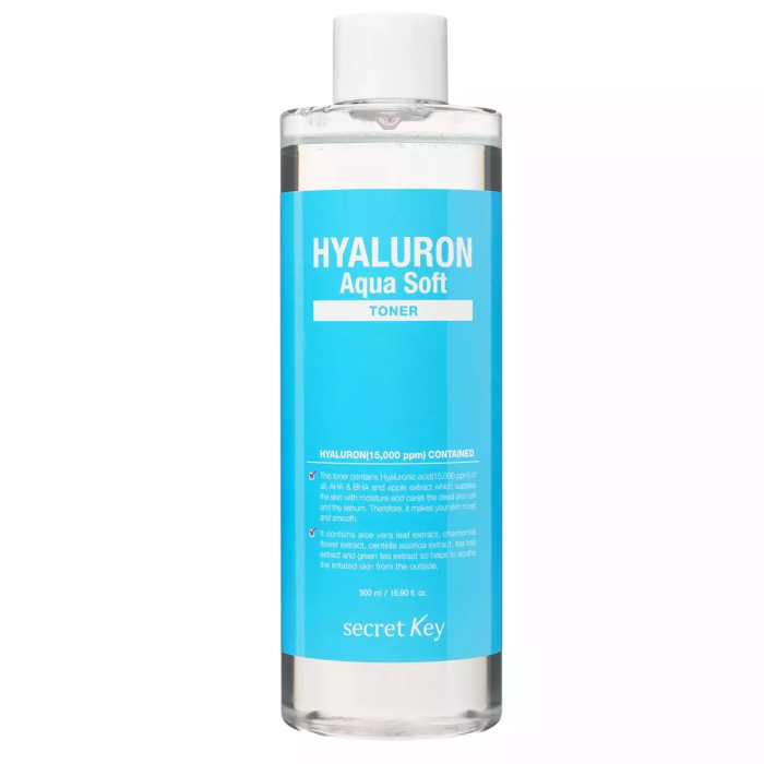 фото Secret key тонер для лица с гиалуроновой кислотой hyaluron aqua soft toner 500 мл