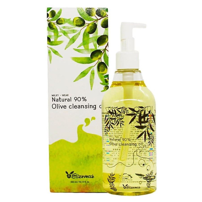 фото Elizavecca гидрофильное масло с оливой 90% milky-wear natural 90% olive cleansing oil 300 мл