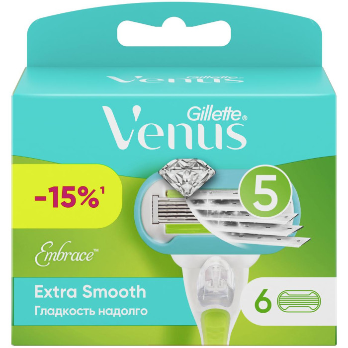 Venus Сменные кассеты для бритвы Gillette Embrace 6 шт.