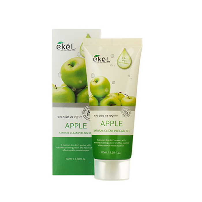 фото Ekel пилинг-скатка с экстрактом яблока natural clean peeling gel apple 100 мл