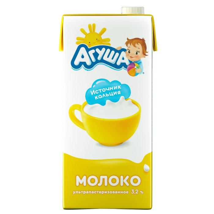  Агуша Молоко детское ультрапастеризованное 3,2% 925 мл 2 шт.