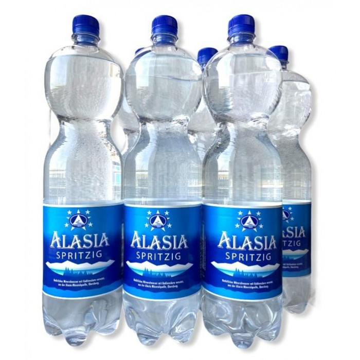 Alasia Природная вода Mineral Water Spritzig 1.5 л 6 шт. 2 упаковки