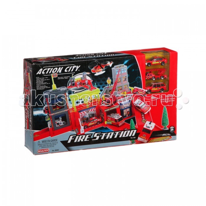 RealToy Игровой набор Пожарная станция 3 машины 28365Игровой набор Пожарная станция 3 машины 28365 RealToy Игровой набор Пожарная станция 3 машины 28365Игровой набор Пожарная станция 3 машины 28365RealToy Игровой набор Пожарная станция 3 машины 28365. Когда случается беда, они одни из самых первых приходят на помощь. Набор позволяет ребенку развивать чувство ответственности и осознанности в экстренных ситуациях. Предоставьте ребенку возможность почувствовать себя настоящим героем. Все элементы изготовлены из пластика, имеют подвижные части. С набором можно использовать любые машинки, подходящие по размеру.<br>