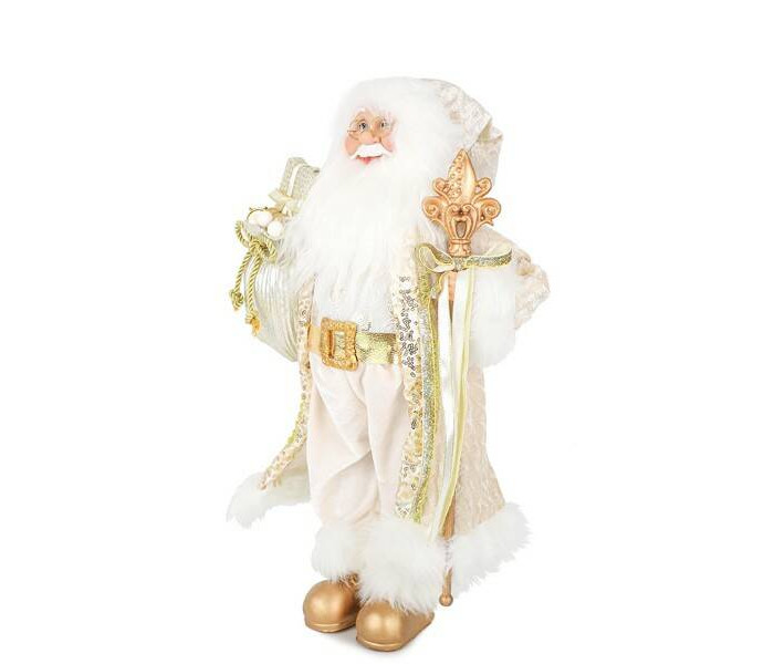 Maxitoys Дед Мороз в Длинной Золотой Шубке с Подарками и Посохом 45 см MT-21838-45