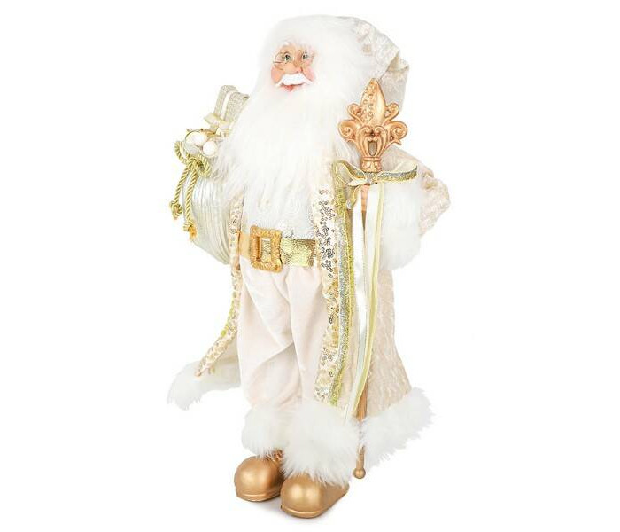 Maxitoys Дед Мороз в Длинной Золотой Шубке с Подарками и Посохом 60 см MT-21838-60