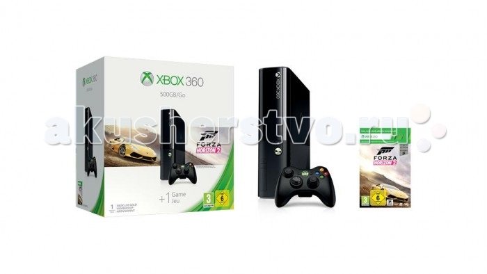 

Microsoft Игровая приставка Xbox 360 E 500GB + код Forza Horizon 2