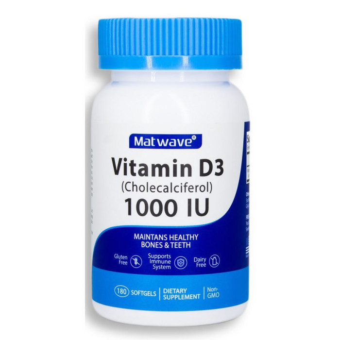 Matwave Витамин D3 1000 IU 180 капсул