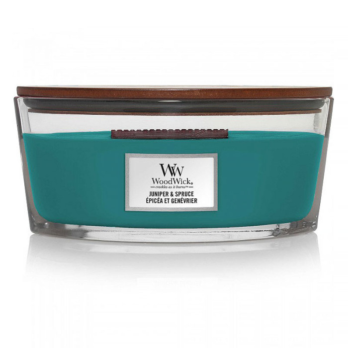 WoodWick Ароматическая свеча эллипс Можжевельник & Ель