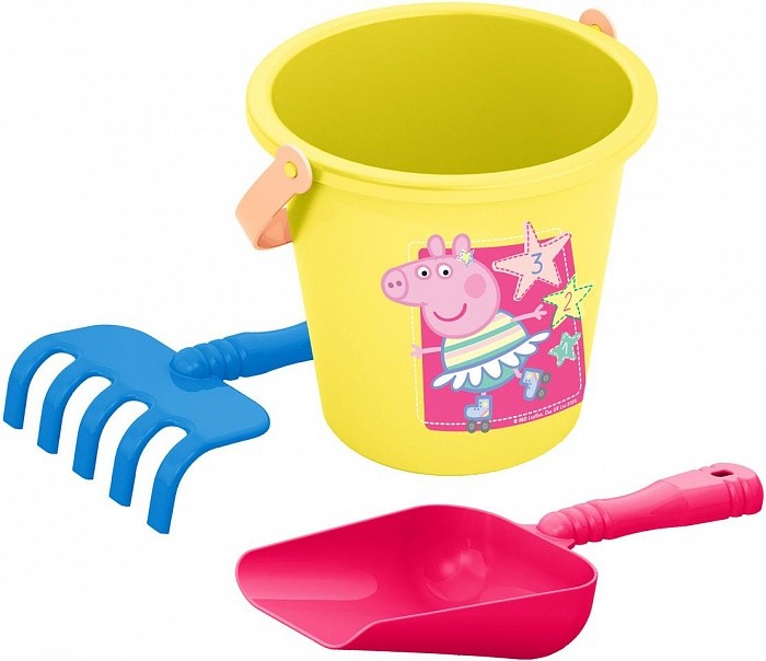 Игрушки для зимы Свинка Пеппа (Peppa Pig) Набор песочный №1 в сетке 3 обнаженный песочный