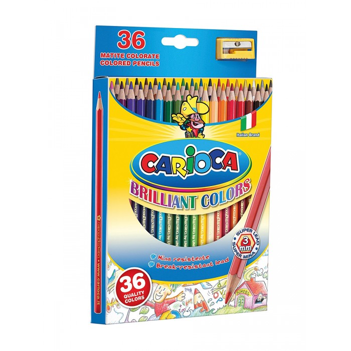 

Carioca Набор карандашей 36 цветов + точилка, Набор карандашей 36 цветов + точилка