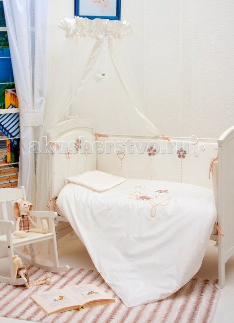 Фото #1: Комплект в кроватку Makkaroni Kids Bunny 120х60 (6 предметов)