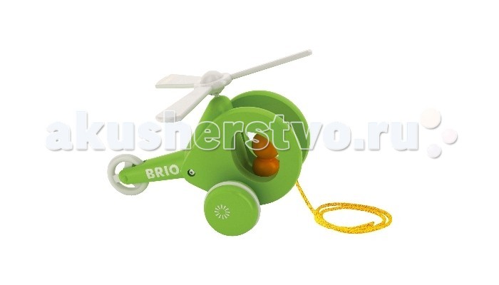 Каталка-игрушка Brio ВертолетВертолет Каталка-игрушка Brio ВертолетВертолетКаталку в виде вертолета очень понравиться возить за собой малышам, которые уже научились уверенно ходить без посторонней помощи. Во время движения у вертолета крутится пропеллер – ребенка заинтересует связь между движением игрушки и вращением винта. Изготовленная из натурального дерева, игрушка оптимально подходит для малышей, ведь она не содержит в себе аллергенов. Деревянные игрушки Brio уникальны в своем роде. Очень милый, по-настоящему детский дизайн и высокий уровень качества исполнения деталей, а так же использование в качестве основного материала массив дерева – выгодно выделяет развивающие игрушки этой компании среди конкурентов. Размеры. 17х15х13см<br>