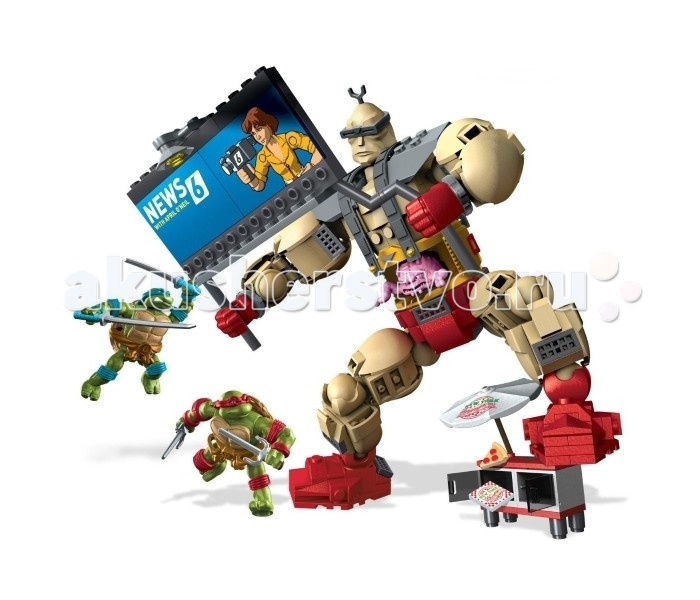Конструктор Mega Bloks Mattel Черепашки-Ниндзя: Крэнг против Черепашек (305 деталей)Mattel Черепашки-Ниндзя: Крэнг против Черепашек (305 деталей) Конструктор Mega Bloks Mattel Черепашки-Ниндзя: Крэнг против Черепашек (305 деталей)Mattel Черепашки-Ниндзя: Крэнг против Черепашек (305 деталей)Крэнг против черепашек от компании Mega Bloks - это фантастический игровой набор, в котором положительным персонажам из мультфильма Черепашки Ниндзя предстоит сразиться с одним из злейших своих врагов. В комплекте имеется множество аксессуаров, которые персонажи могут использовать в битве. Черепашкам в руки можно вставить мечи и саи, а Крэнгу огромную телевизионную панель. Высота фигурки Кранга: 20 см. Количество деталей: 305 шт.<br>