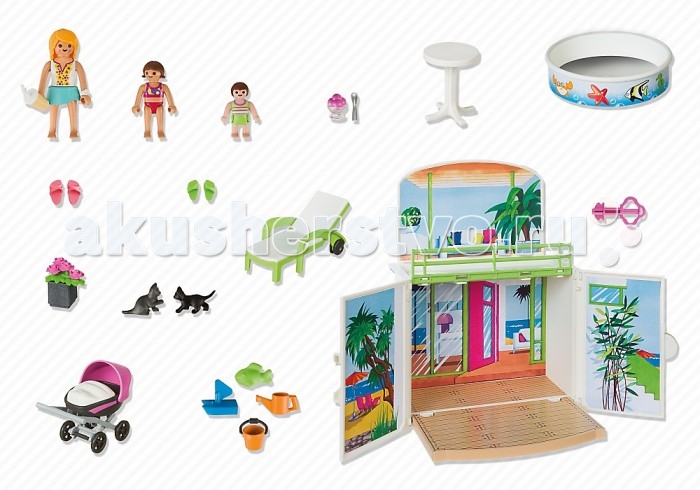 

Конструктор Playmobil Возьми с собой: Пляжное Бунгало