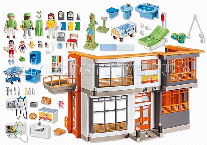 Конструкторы Playmobil Детская клиника: Меблированная детская больница детская мебель