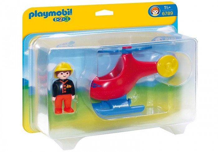 фото Конструктор Playmobil 1.2.3.: Вертолет для пожаротушения