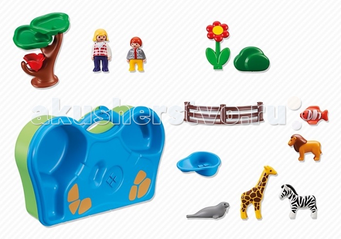 

Конструктор Playmobil 1.2.3.: Зоопарк и Аквариум возьми с собой