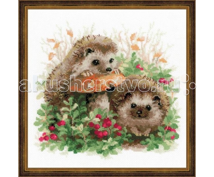 Сотвори сама Набор для вышивания Ёжики в бруснике