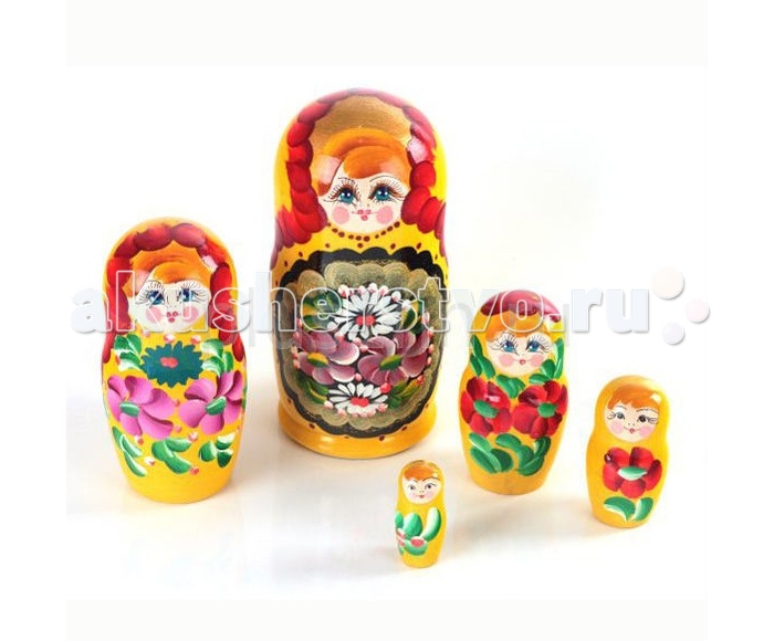 Деревянные игрушки Русская народная игрушка (РНИ) Матрешка 5 в 1 музыкальные игрушки русская народная игрушка рни свистулька птичка
