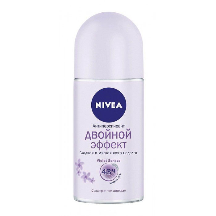 Косметика для мамы Nivea Дезодорант-антиперспирант шариковый Двойной Эффект 50 мл дезодорант ролл 48 часов молодежный lavilin 65 мл hlavin