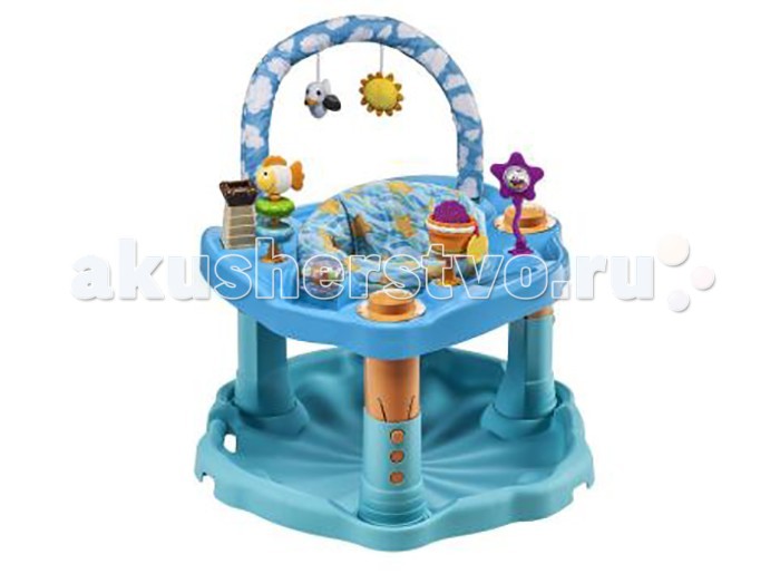 Игровой центр Evenflo ExerSaucer Day At The BeachExerSaucer Day At The Beach Игровой центр Evenflo ExerSaucer Day At The BeachExerSaucer Day At The BeachДетский игровой центр Evenflo ExerSaucer Day At The Beach предназначен для детей от 4 месяцев до начала хождения (максимальный рост – 76 см). базовая и мелкая моторика, изучение объектов, изучение причинно-следственных связей, самоанализ, развитие осязания, развитие зрительного восприятия, устойчивости предметов, взаимодействие глаз и рук можно крутиться, качаться и прыгать! упражнения для развития мускулатуры спины, шеи и ног ребенка, а также для улучшения базовых моторных навыков игрушки, специально разработанные с учетом возраста малыша, позволяют освоить основные навыки 3 положения высоты: центр растет вместе с вашим ребенком портативность! В сложенном виде центр занимает значительно меньше места специальный столик для закусок: легко снимать, можно мыть в посудомоечной машине игрушки: меняем местами и снова развлекаемся и учимся специально разработанные с учетом возрастных изменений игрушки помогают формировать основные навыки съемный чехол сиденья, допускающий машинную стирку Габариты: Вес: 6 кг Размеры в собранном виде (шхгхв): 76х63х76<br>