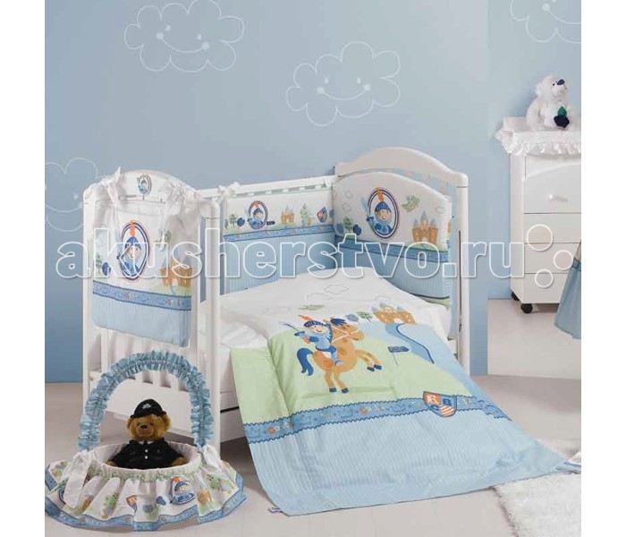 Комплект в кроватку Roman Baby Principe (5 предметов)Principe (5 предметов) Комплект в кроватку Roman Baby Principe (5 предметов)Principe (5 предметов)Постельный комплект 5 предметов Roman Baby Principe для детской комнаты. Великолепный дизайн, приятные и спокойные тона помогут создать комфорт и уют в комнате малыша. Комплект изготовлен из 100% хлопка. Для изготовления использовалась нетоксичная краска. Особенности: - Комплект подойдет к кровати размером 125х65 см. - Сшито из высококачественного гипоаллергенного хлопка; - Использовались только нетоксичные красители; - Белье украшено аппликациями и вышивкой; - Белье можно стирать при температуре не выше 30 гр в режиме бережной стирки; В комплект входит: - Одеяло - Пододеяльник - Наволочка 40 х 60 см - Подушка 40 х 60 см - Бортик на половину кроватки<br>