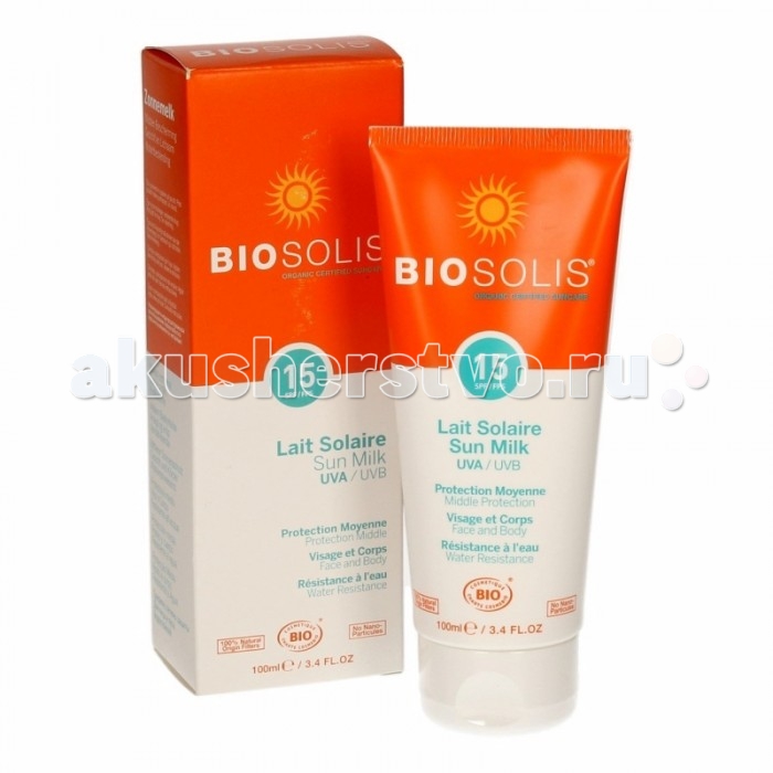 фото Biosolis Солнцезащитное молочко для лица и тела SPF 15 100 мл