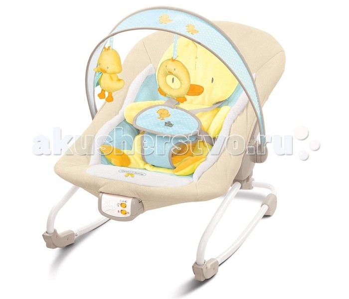 Bright Starts Кресло-качалка УтёнокКресло-качалка Утёнок Bright Starts Кресло-качалка УтёнокКресло-качалка УтёнокBright Starts Кресло-качалка Утёнок Кресло - качалка Bright Starts Утёнок имеет мягкую съемную подушку для сидения в виде утенка, которая нежно поддерживает спинку ребенка, 3-х позиционное сиденье с технологией Comfort Recline. Кресло-качалка предназначена для малышей весом до 9 кг. Особенности: Успокаивающая вибрация, 7 мелодий, регулировка громкости и автоматическое отключение Съемная перекладина для игрушек может поворачиваться для быстрого доступа к ребенку Легко складывается для хранения и путешествий 5-точечный ремень безопасности Возможность машинной стирки сиденья Может фиксироваться в устойчивом положении<br>