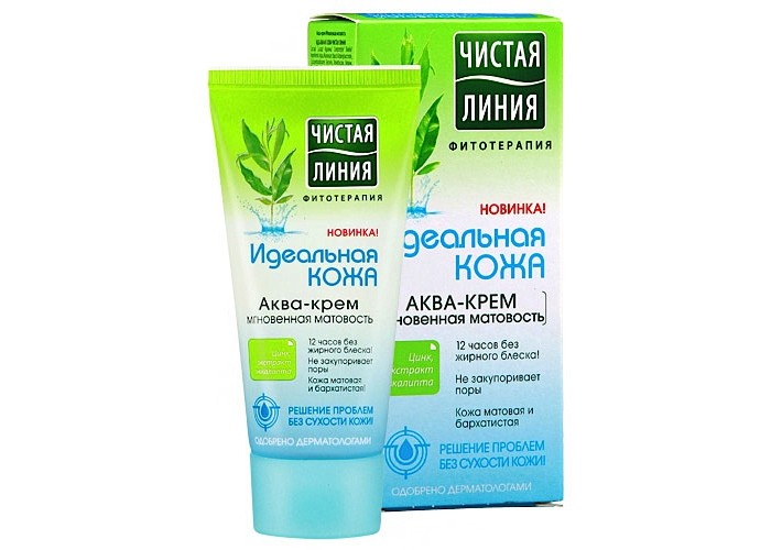 Косметика для мамы Чистая линия Крем-аква Мгновенная матовость Идеальная кожа 50 мл чистая линия идеальная кожа аква крем для лица мгновенная матовость 50 мл