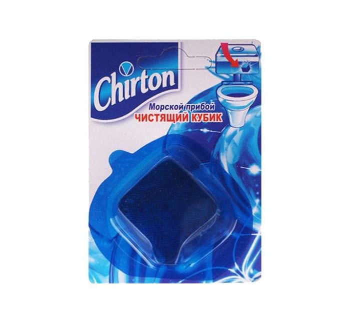 Бытовая химия Chirton Чистящий кубик для унитаза Морской Прибой chirton чистящие таблетки для унитаза морской бриз 50г 3