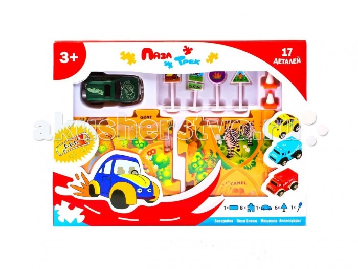 Настольные игры UF Настольная игра Пазл Трек: Зоопарк 17 деталей