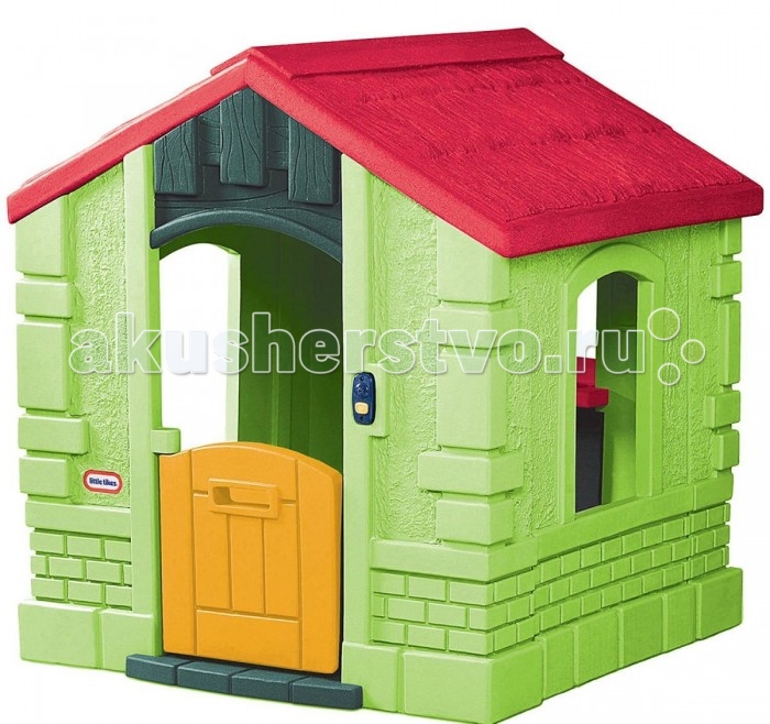 Little Tikes Игровой домик 172601Игровой домик 172601 Little Tikes Игровой домик 172601Игровой домик 172601Игровой домик зеленого цвета от Little Tikes (Литл Тайкс) для дома и улицы! Домик сделан из высокопрочного материала, что позволит долгое время насладиться игрой с ним. При входе расположен звонок с 6-ю различными мелодиями. У окошка есть небольшая мойка и плита. Внутри домика расположен импровизированный камин. Звонок с 6 мелодиями (батарейки не входят в комплект) Выдерживает температуру до -18 С Размер домика в собранном виде 118 х 101 х 112 см<br>