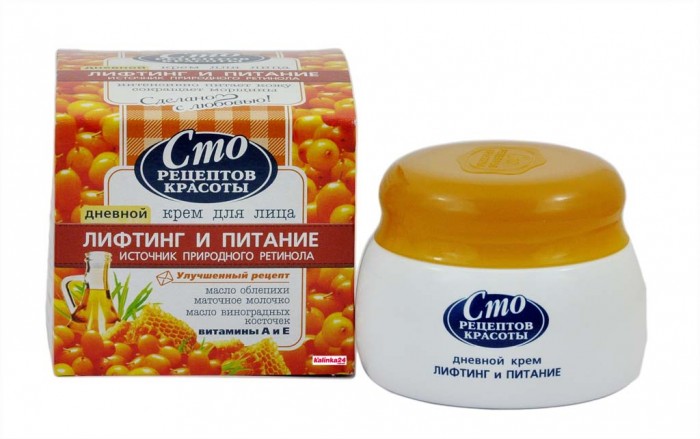 Косметика для мамы Сто рецептов красоты Крем дневной для лица Лифтинг и питание 50 мл косметика для мамы сто рецептов красоты гель для ног венотон 70 мл