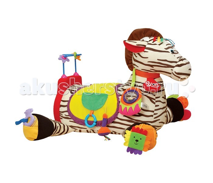 Игровой центр KS Kids ЗебраЗебра Игровой центр KS Kids ЗебраЗебраИгрушка Зебра K`s Kids не просто игрушка, а целый развивающий центр для развития ребенка. Особенности: Благодаря размерам игрушки ребенок может на ней сидеть. Игрушка на долгое время завлечет ребенка и не даст ему скучать. По всей поверхности игрушки расположены 28 активных элементов, среди которых есть погремушки, шуршалки, трещалки, аппликации, безопасное зеркальце и кармашек для установки фотографию Вашего малыша. Играя игрушкой ребенок будет всесторонне развиваться.<br>