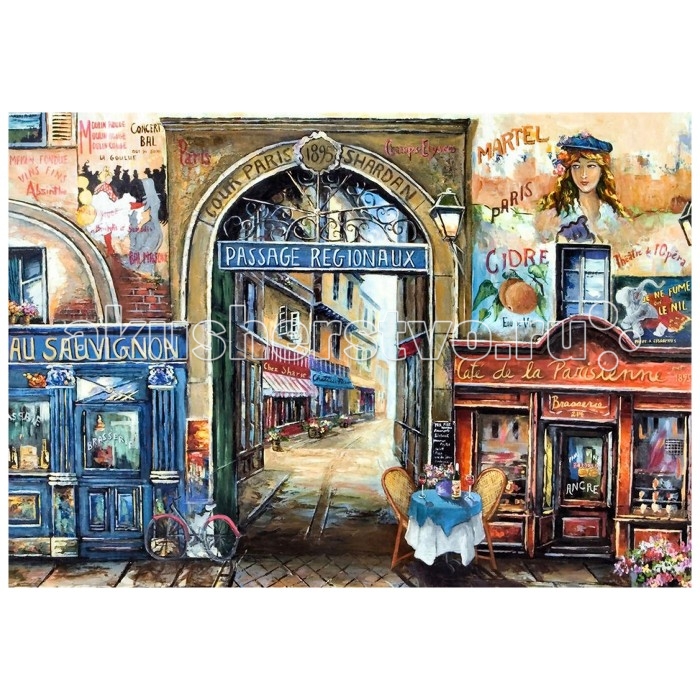 Ravensburger Пазл Улочка в Париже 1500 элементовПазл Улочка в Париже 1500 элементов Ravensburger Пазл Улочка в Париже 1500 элементовПазл Улочка в Париже 1500 элементовRavensburger Пазл Улочка в Париже 1500 элементов 16241 Пазл Улочка в Париже от компании Ravensburger включает в себя 1500 элементов, из которых необходимо собрать цельное изображение городского пейзажа. Уже окрашенные детали головоломки, выполненные из плотного картона, легко соединяются и разъединяются между собой, что также помогает определить верное расположение того или иного кусочка рисунка. Размер собранного поля: 80 х 60 см.<br>
